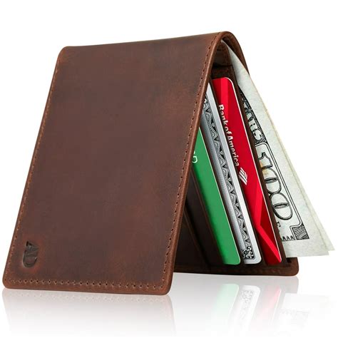 lightweight leather bifold wallets